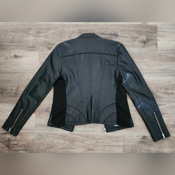 Guess Medium Vegan Leather Moto Jacket - Picture 5 of 7